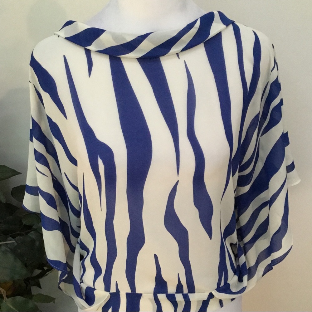 robbi & nikki blue and white top
